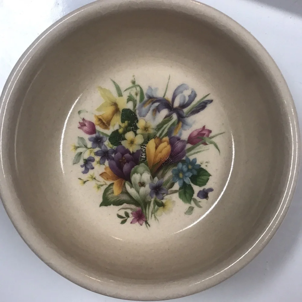 Bowls Pottery Vintage Shaker & Thangs Floral Pottery Bowls - Marshall, TX